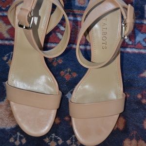Talbots Leather Ankle Strap Heel Sandals 7.5